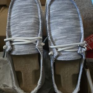 Hey Dude Men's Light Gray Slip-On Loafers